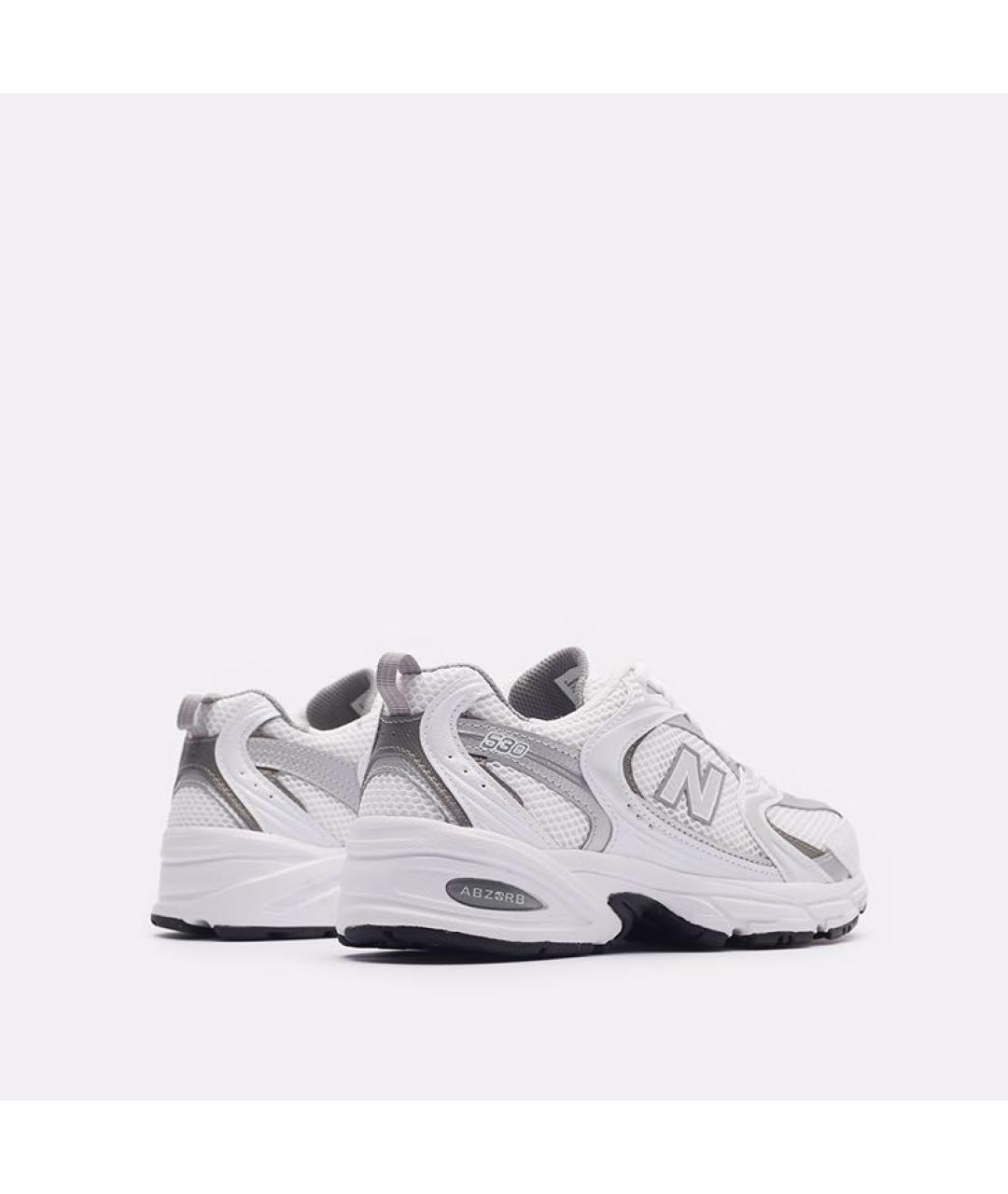 NEW BALANCE Белые текстильные низкие кроссовки / кеды, фото 4