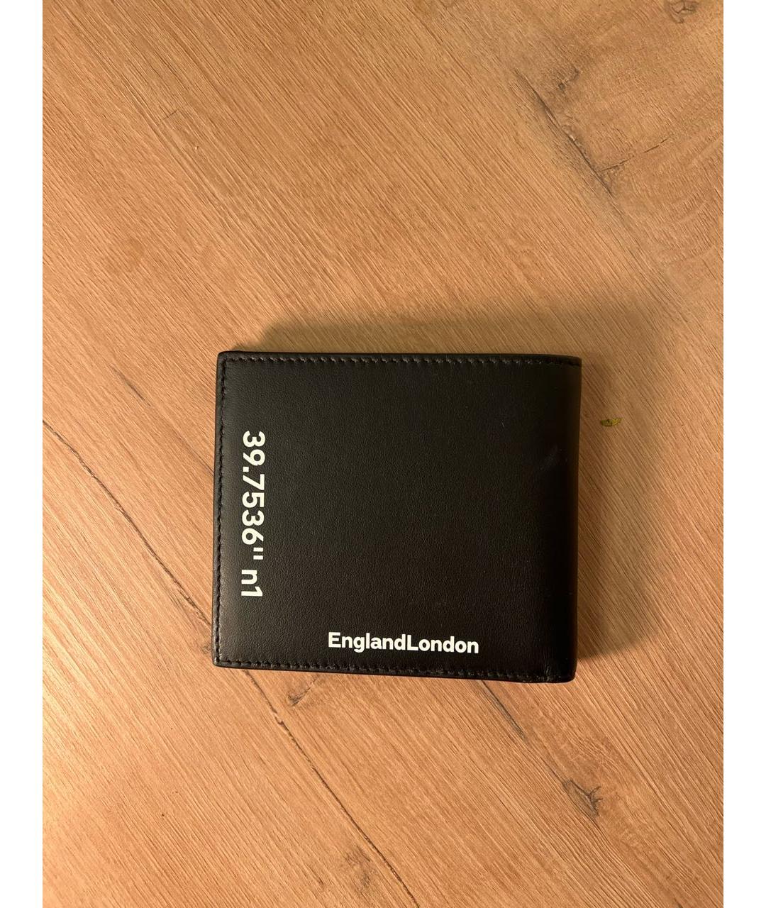 BURBERRY Черный кожаный кошелек, фото 2