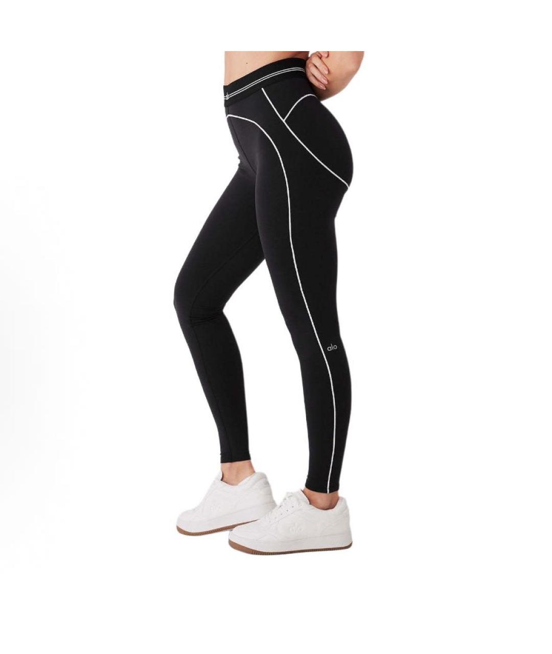 ALO YOGA Черные полиэстеровые спортивные брюки и шорты, фото 5
