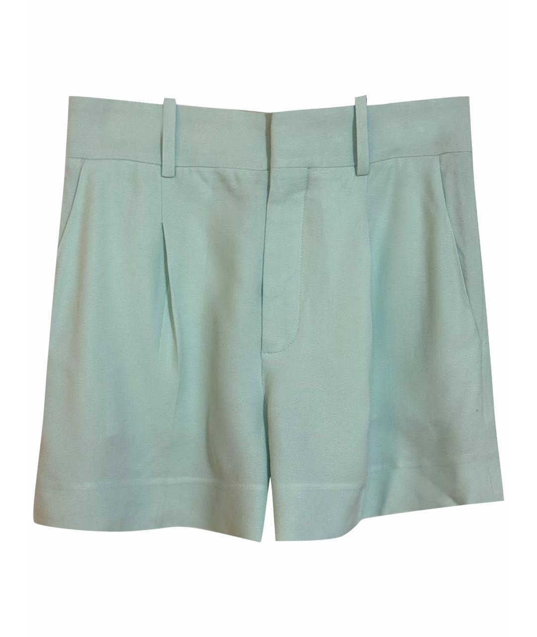 CHLOE Бирюзовые хлопковые шорты, фото 1