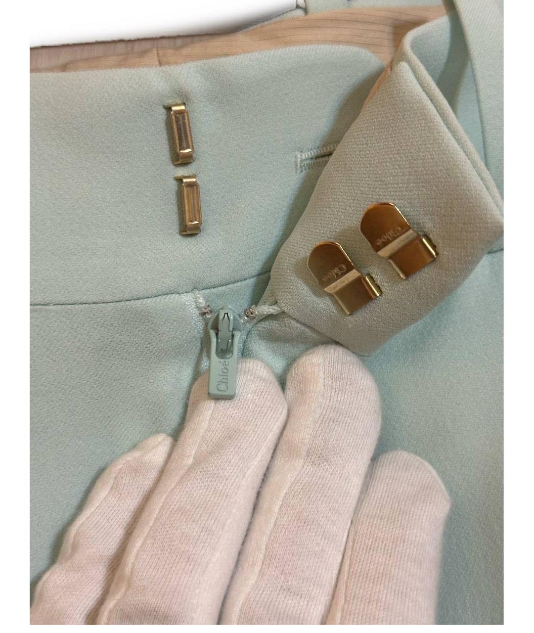 CHLOE Бирюзовые хлопковые шорты, фото 4