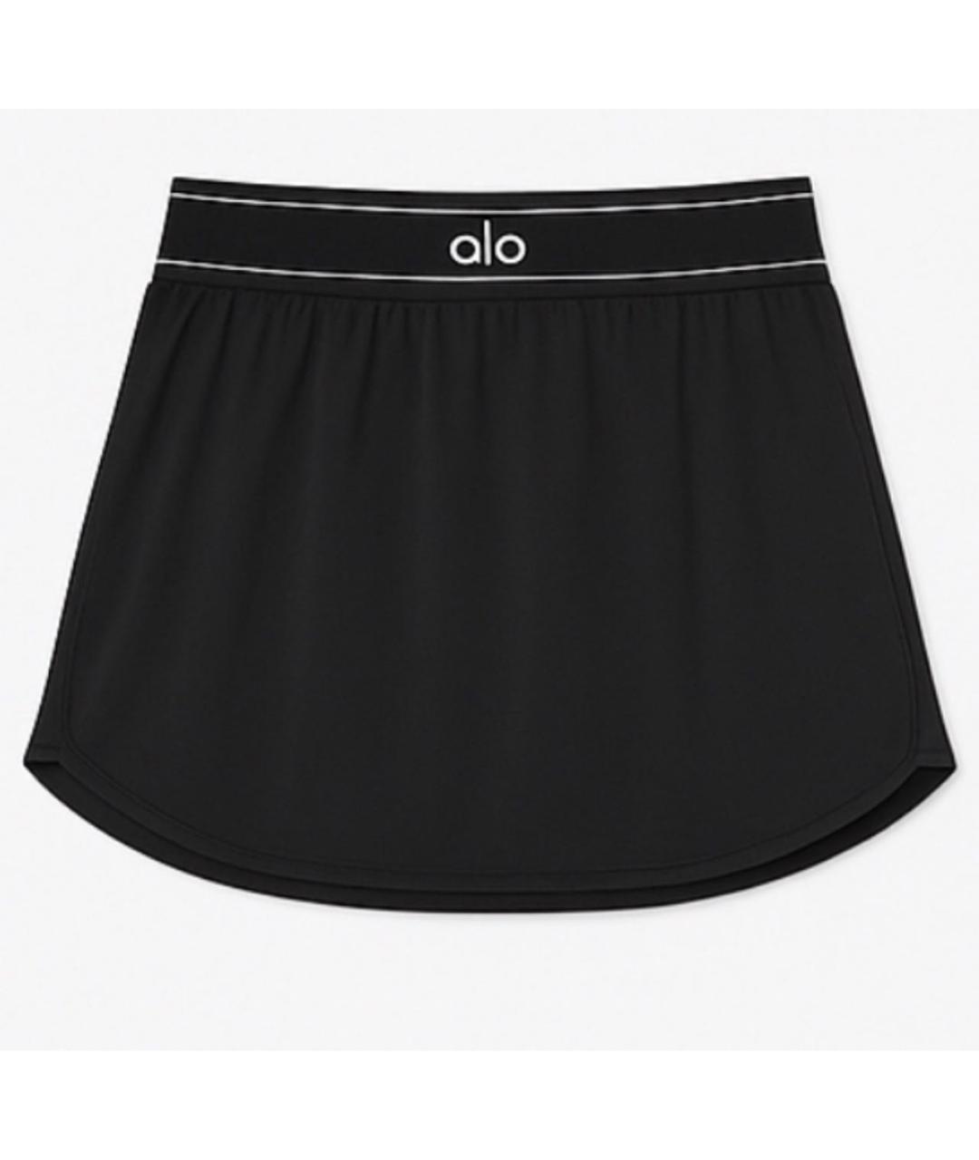 ALO YOGA Черные хлопко-эластановые спортивные брюки и шорты, фото 5