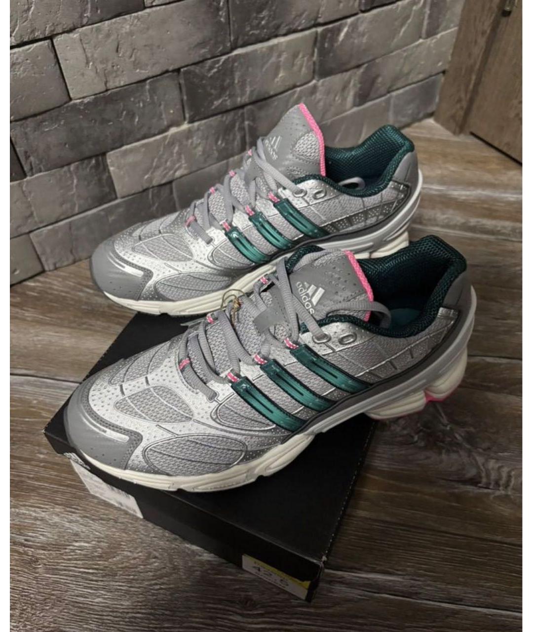 ADIDAS X RAF SIMONS Серые текстильные низкие кроссовки / кеды, фото 4