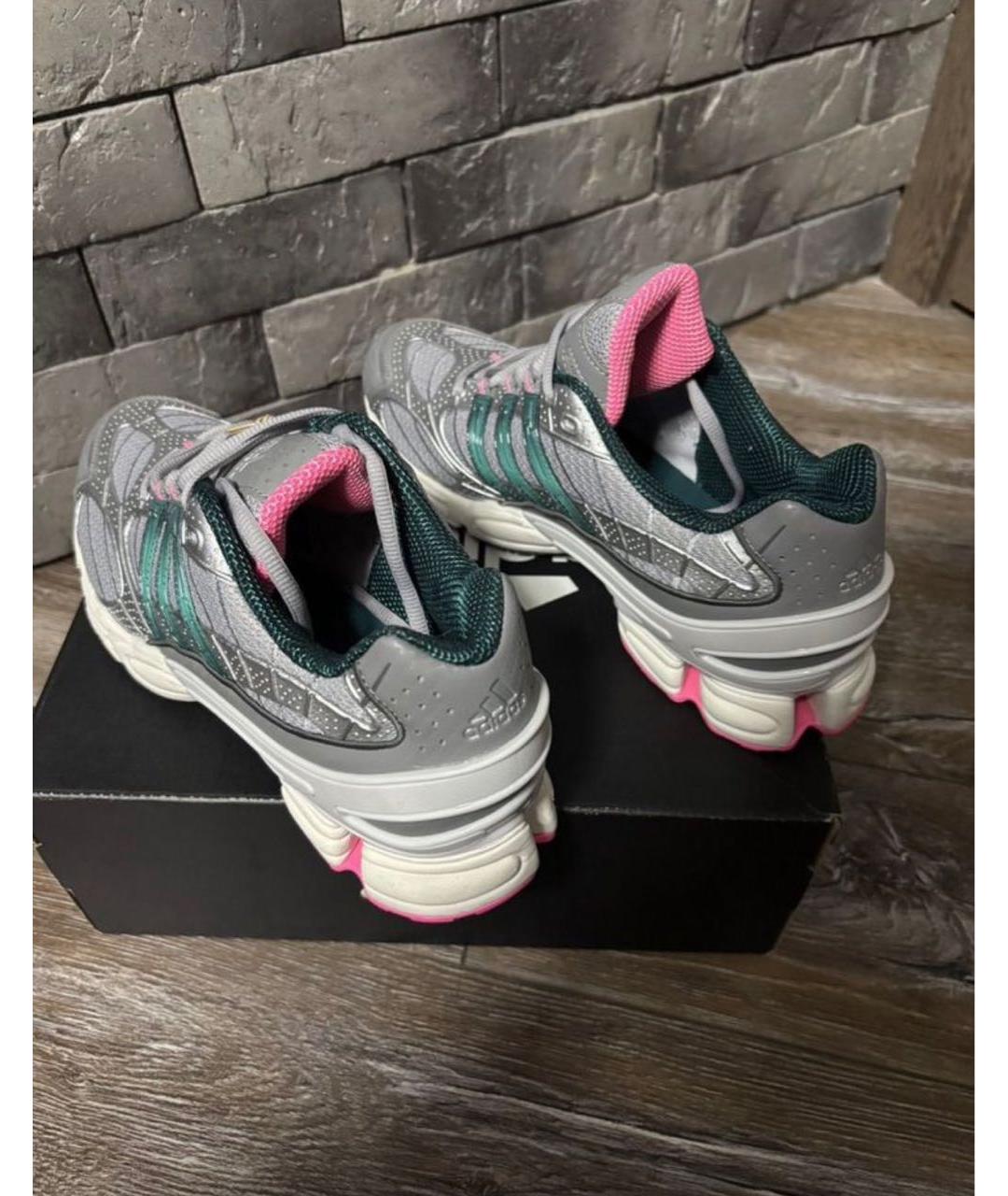 ADIDAS X RAF SIMONS Серые текстильные низкие кроссовки / кеды, фото 3