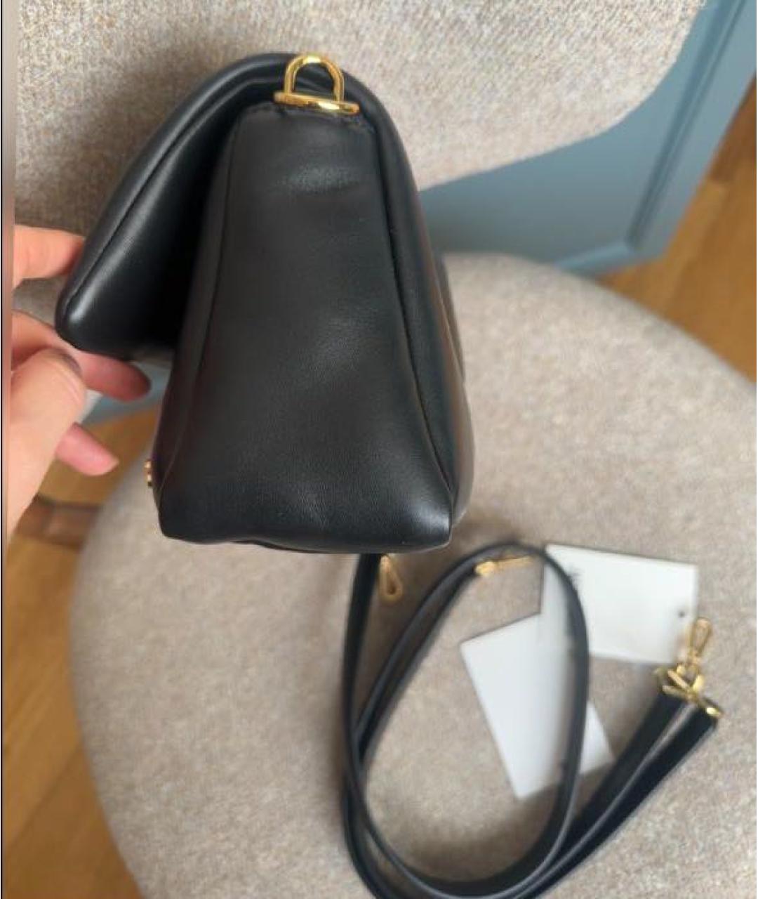 JACQUEMUS Черная кожаная сумка через плечо, фото 3