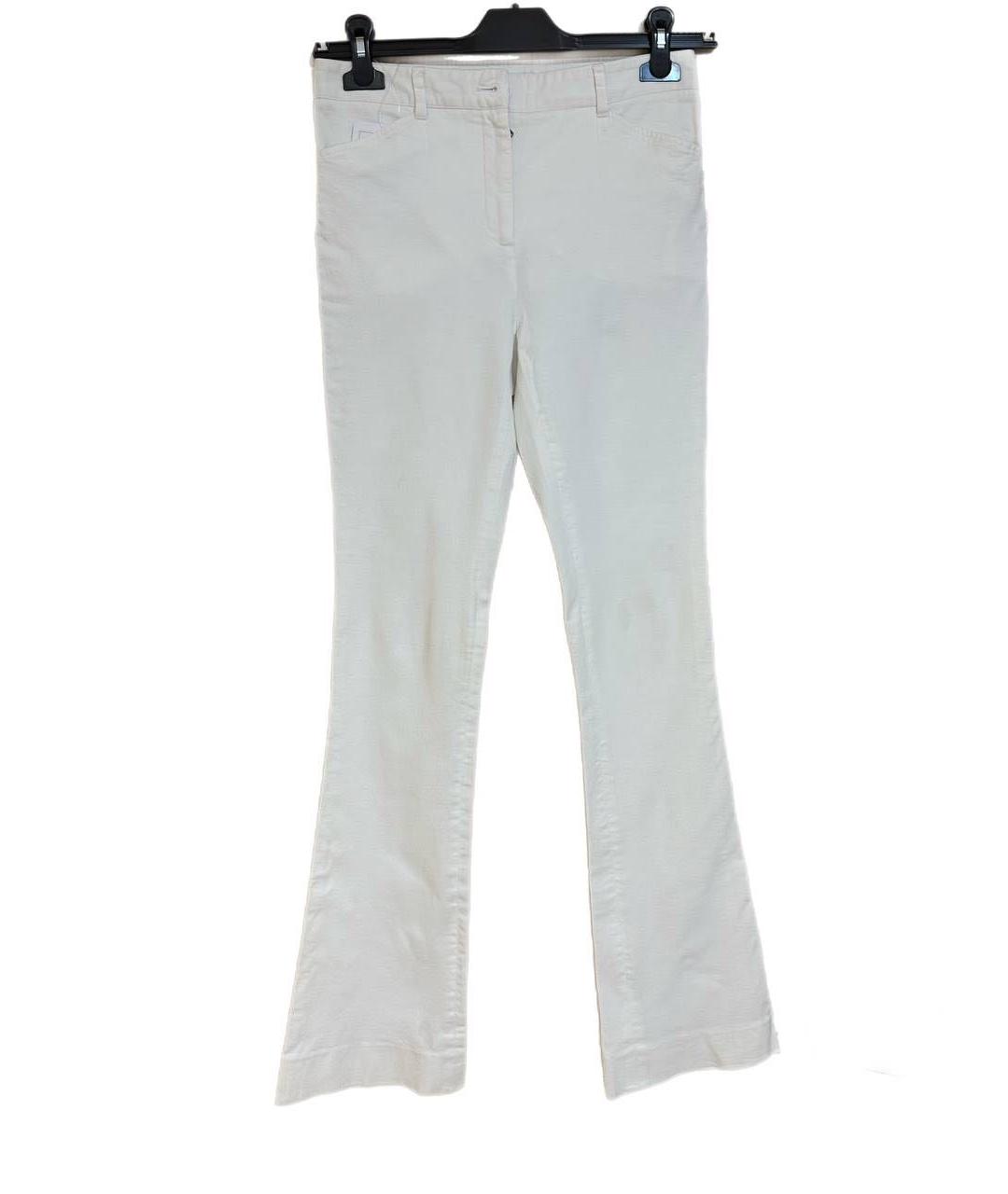 DOLCE&GABBANA Белые хлопковые джинсы клеш, фото 5