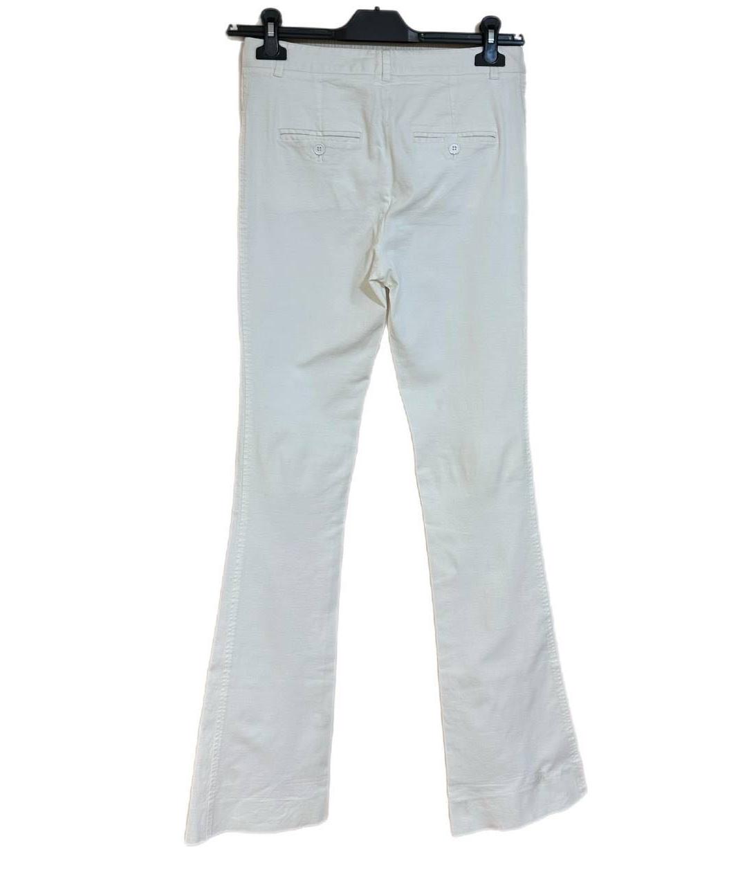 DOLCE&GABBANA Белые хлопковые джинсы клеш, фото 2