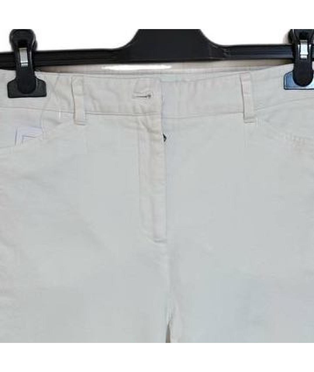 DOLCE&GABBANA Белые хлопковые джинсы клеш, фото 4