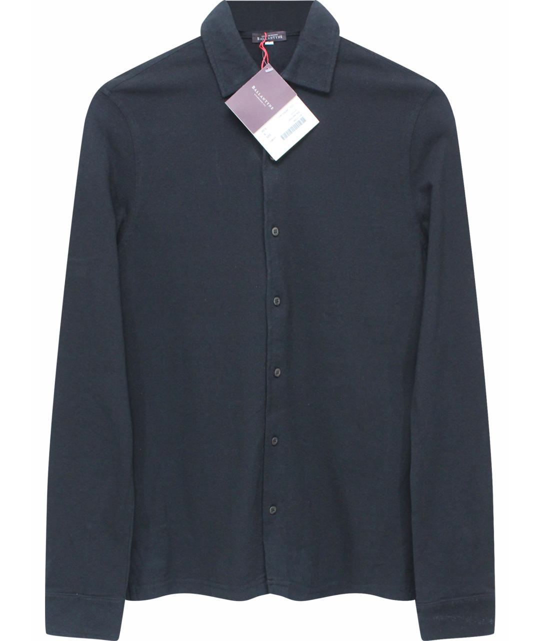 BALLANTYNE Черная хлопковая кэжуал рубашка, фото 1