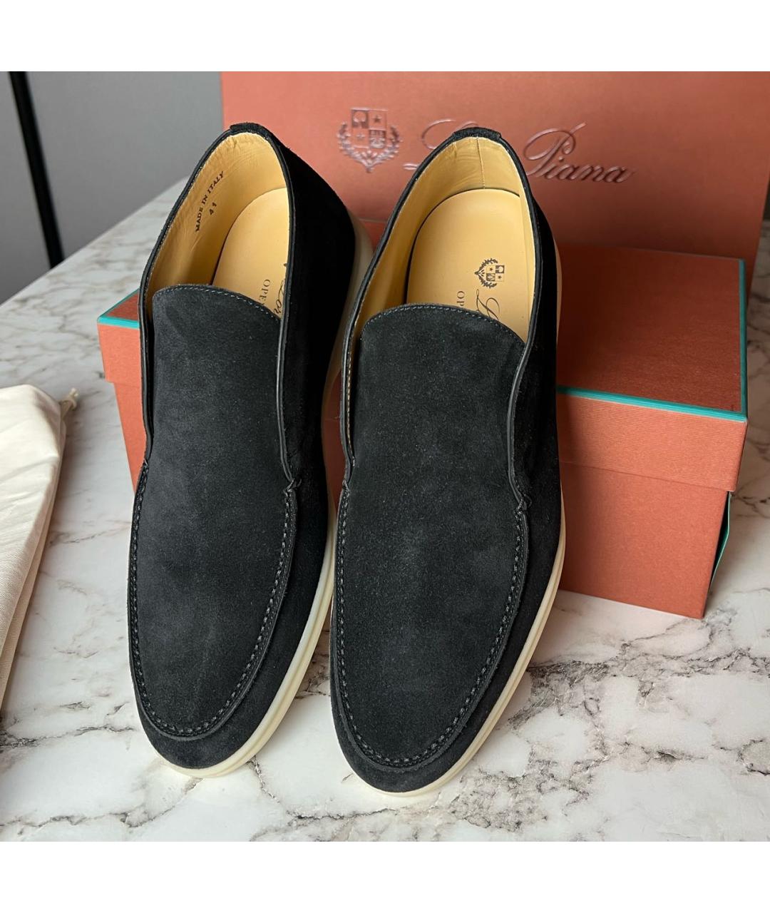 LORO PIANA Черные лоферы, фото 3