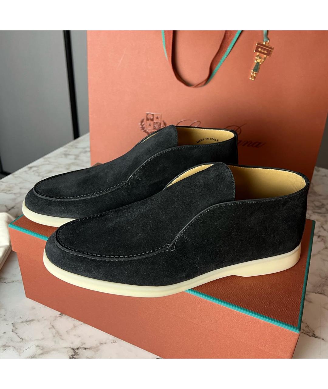 LORO PIANA Черные лоферы, фото 4