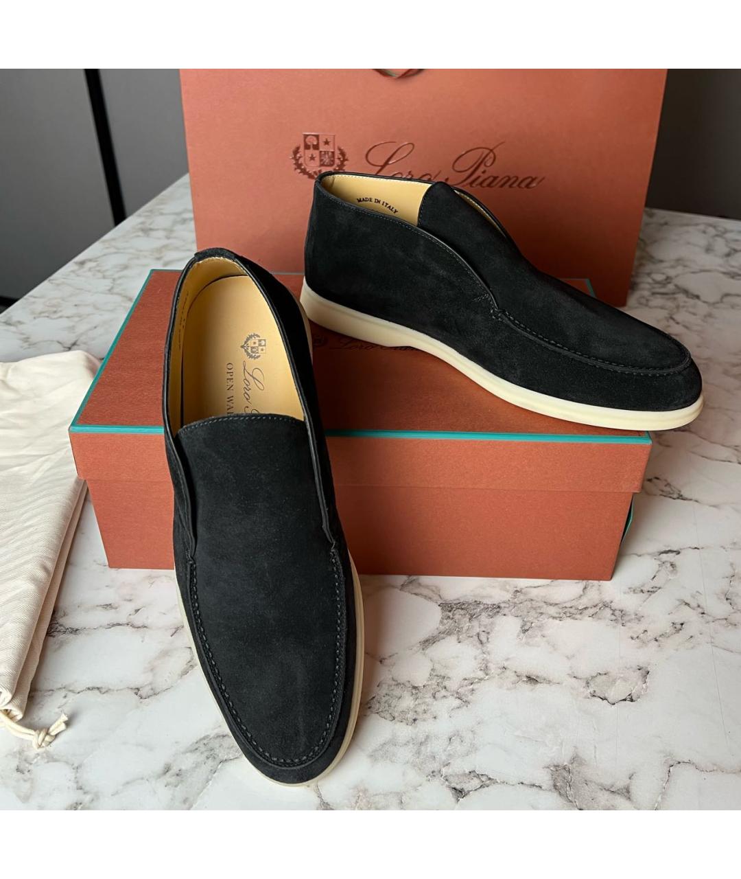 LORO PIANA Черные лоферы, фото 2