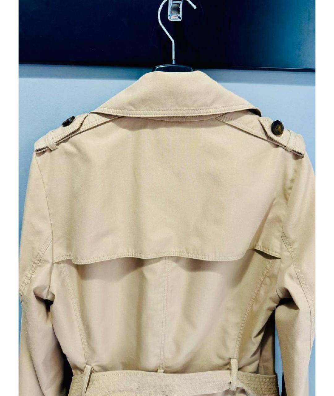 HUGO BOSS Бежевый хлопковый тренч/плащ, фото 2