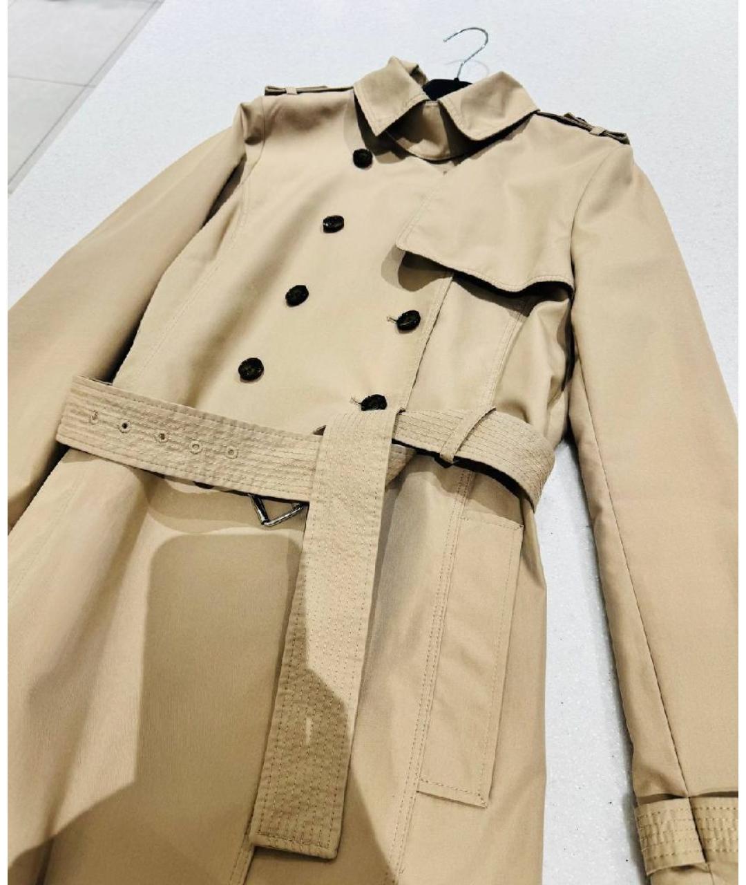 HUGO BOSS Бежевый хлопковый тренч/плащ, фото 4