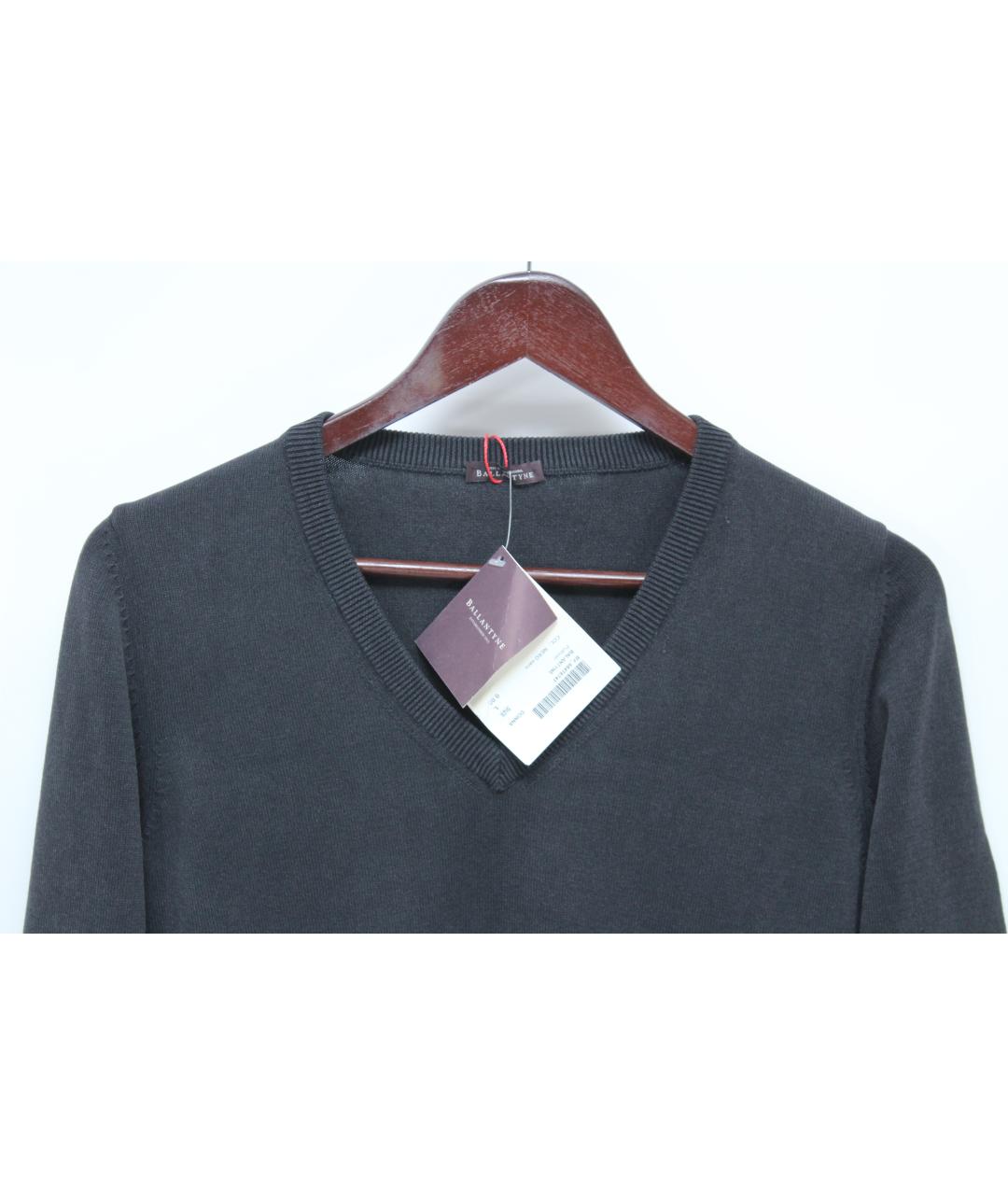 BALLANTYNE Черный хлопковый джемпер / свитер, фото 3