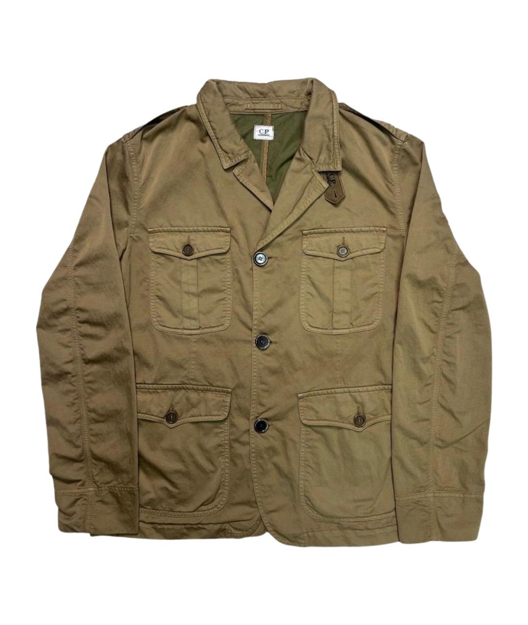 CP COMPANY Коричневая хлопковая куртка, фото 1