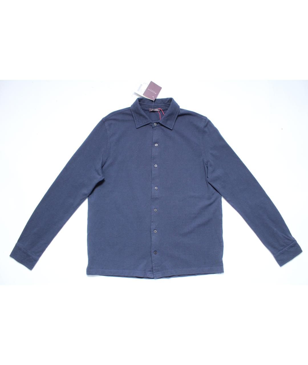 BALLANTYNE Синяя хлопковая кэжуал рубашка, фото 5