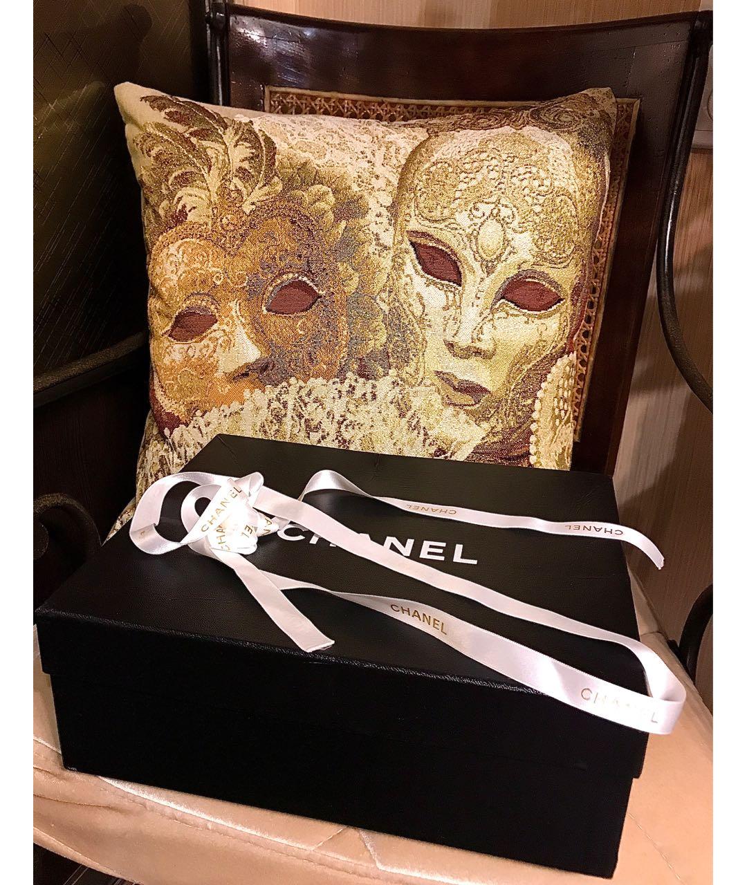 CHANEL Темно-синие кожаные туфли, фото 8