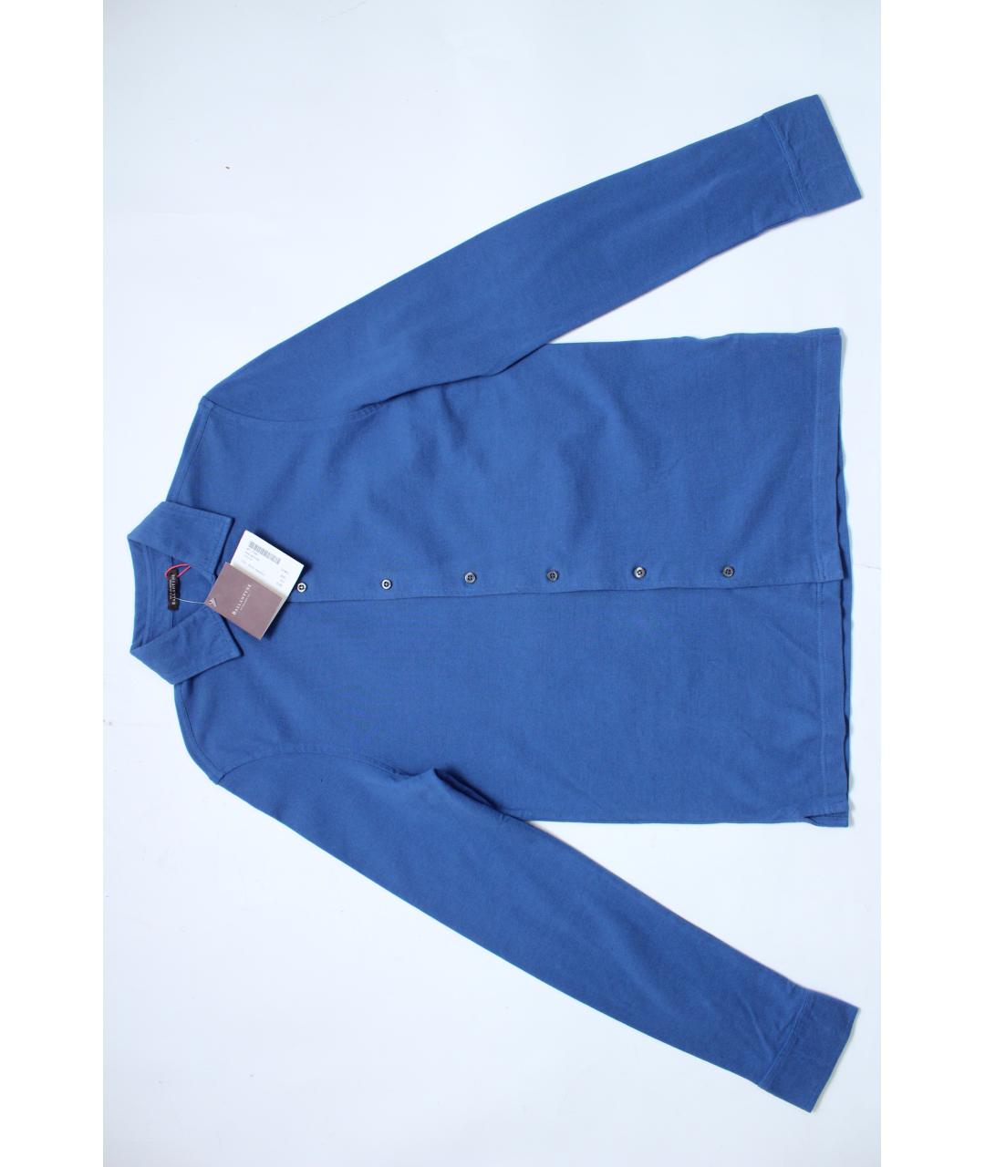 BALLANTYNE Голубая хлопковая кэжуал рубашка, фото 6