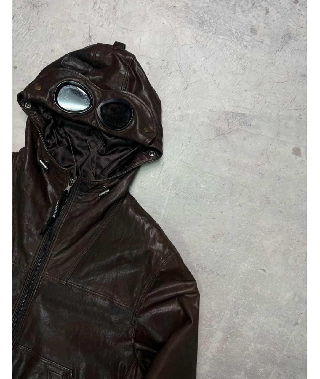 CP COMPANY Коричневая кожаная куртка, фото 6