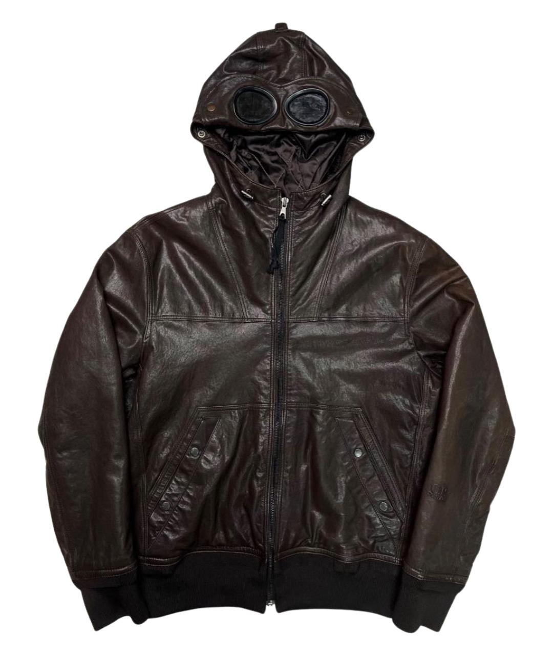 CP COMPANY Коричневая кожаная куртка, фото 1