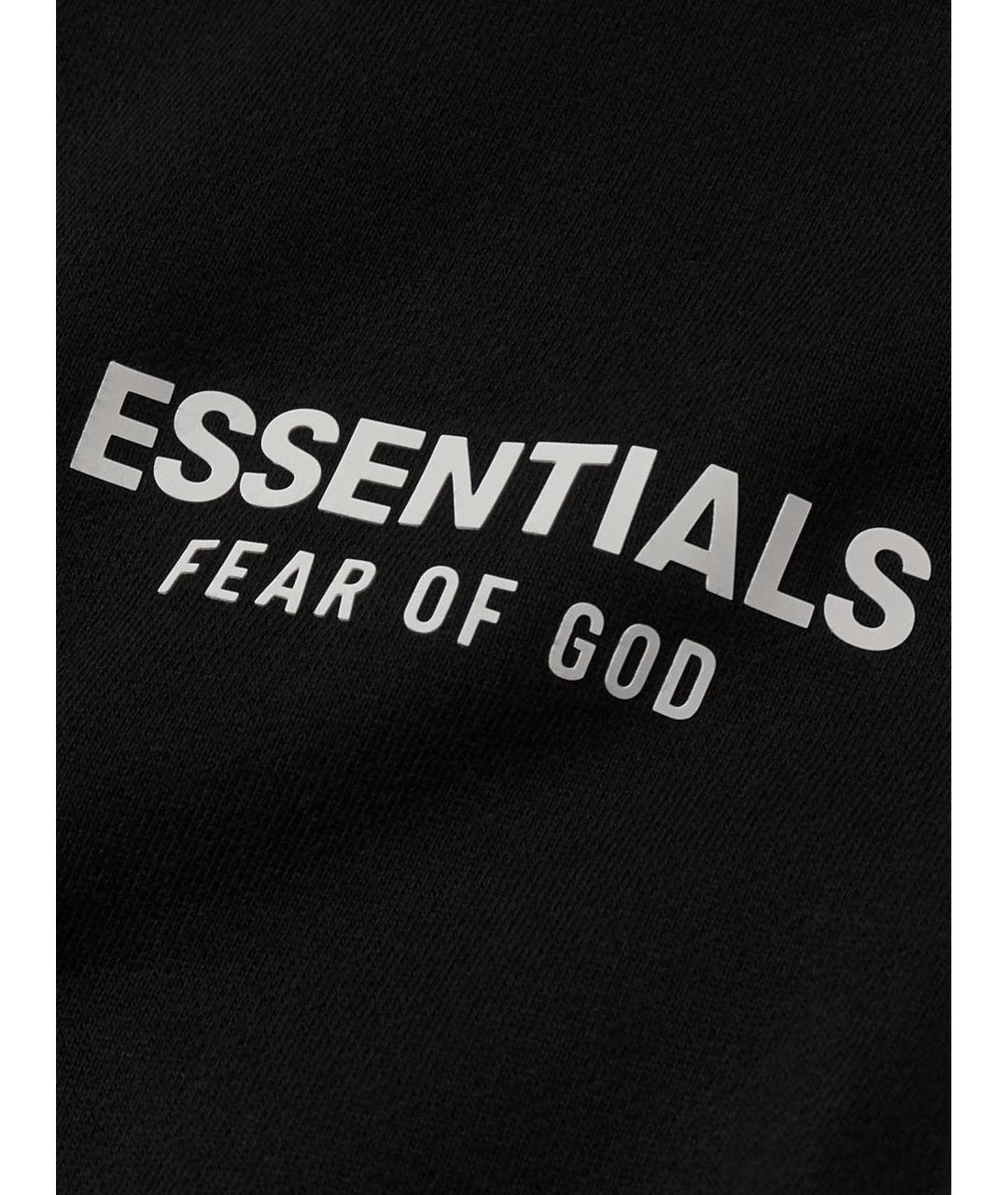 FEAR OF GOD ESSENTIALS Черные хлопковые брюки широкие, фото 3