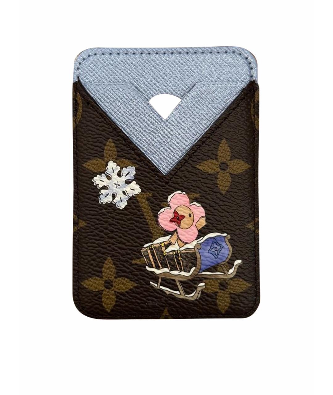 LOUIS VUITTON Коричневый кардхолдер, фото 1