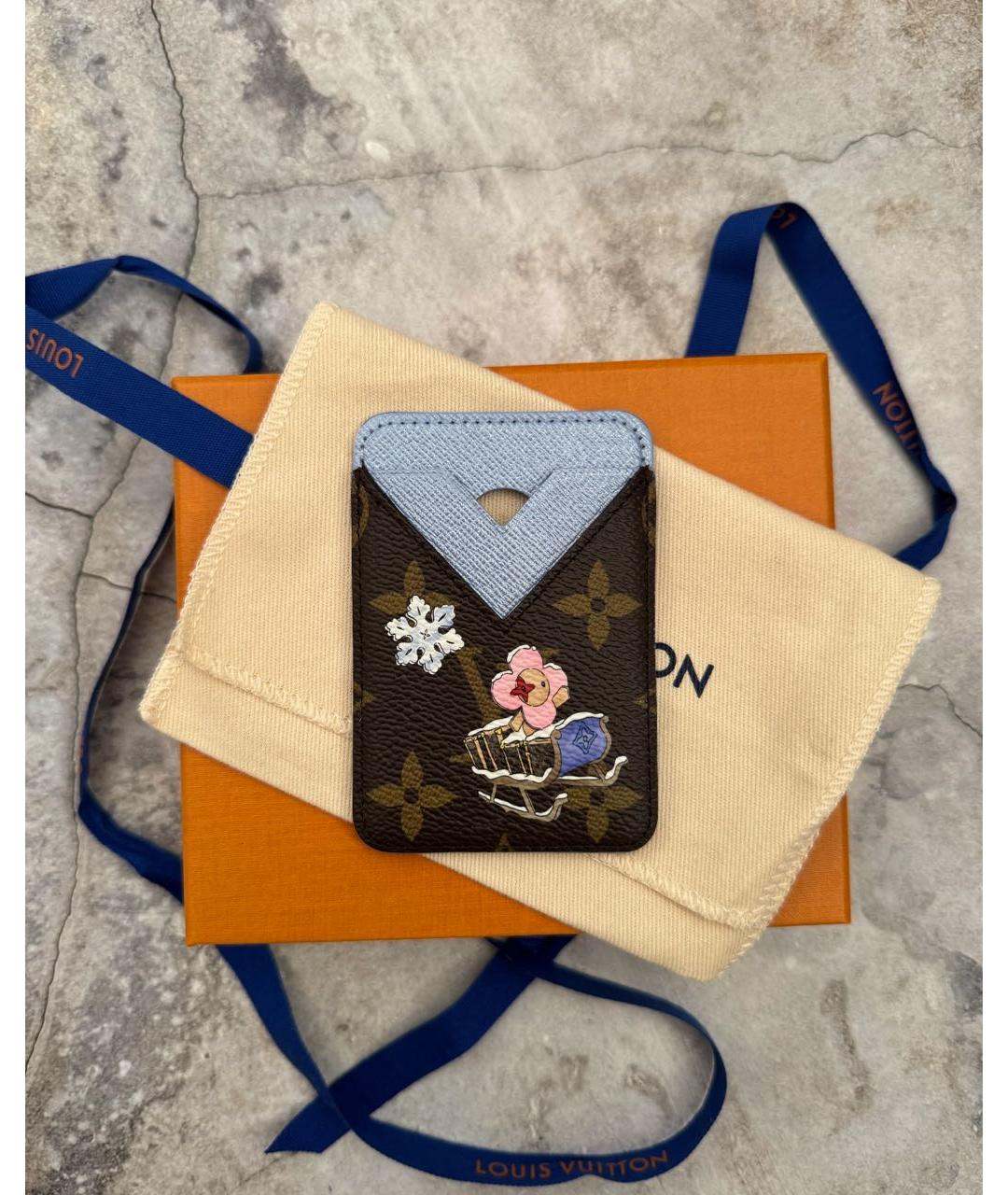 LOUIS VUITTON Коричневый кардхолдер, фото 2