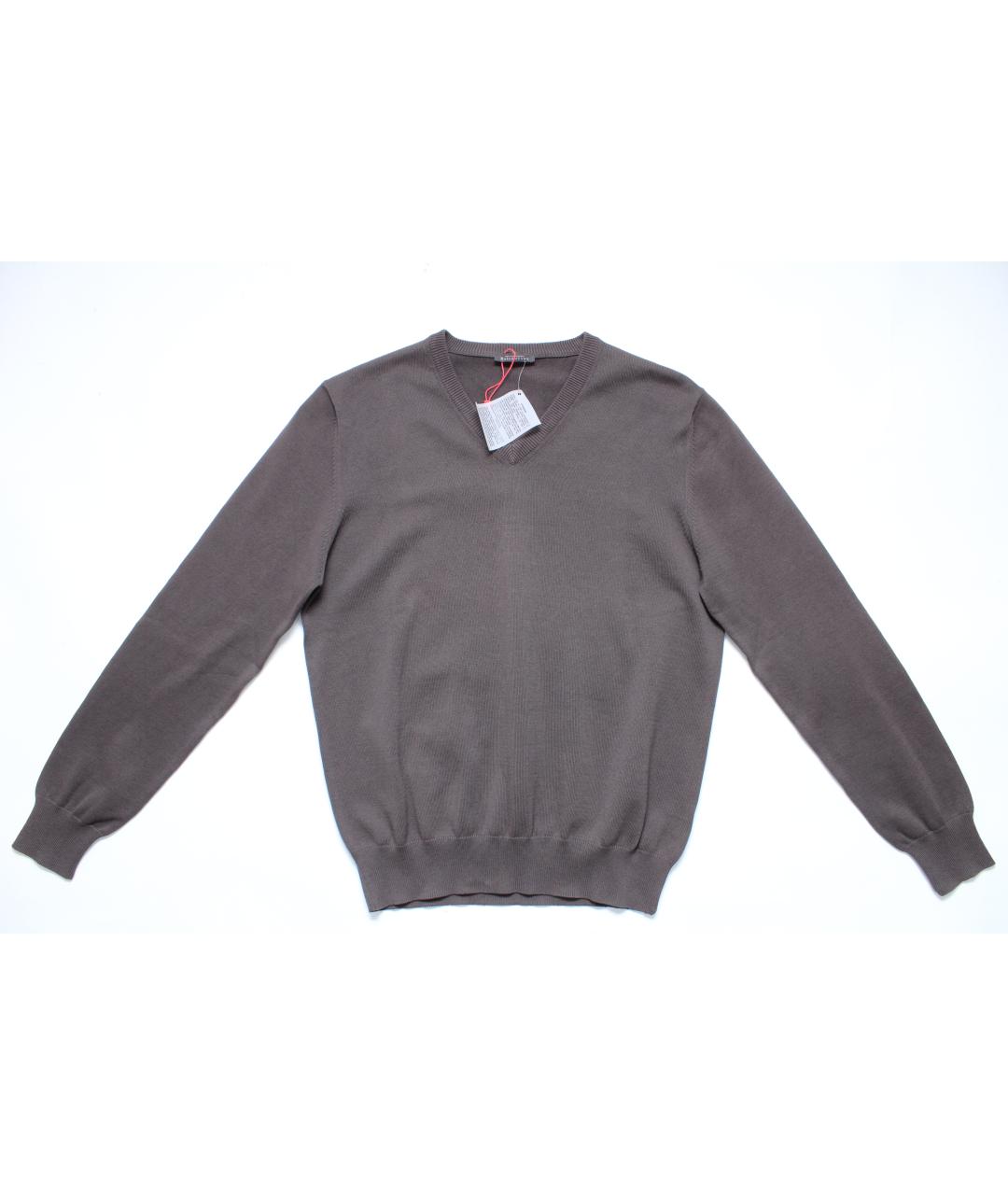 BALLANTYNE Коричневый хлопковый джемпер / свитер, фото 5