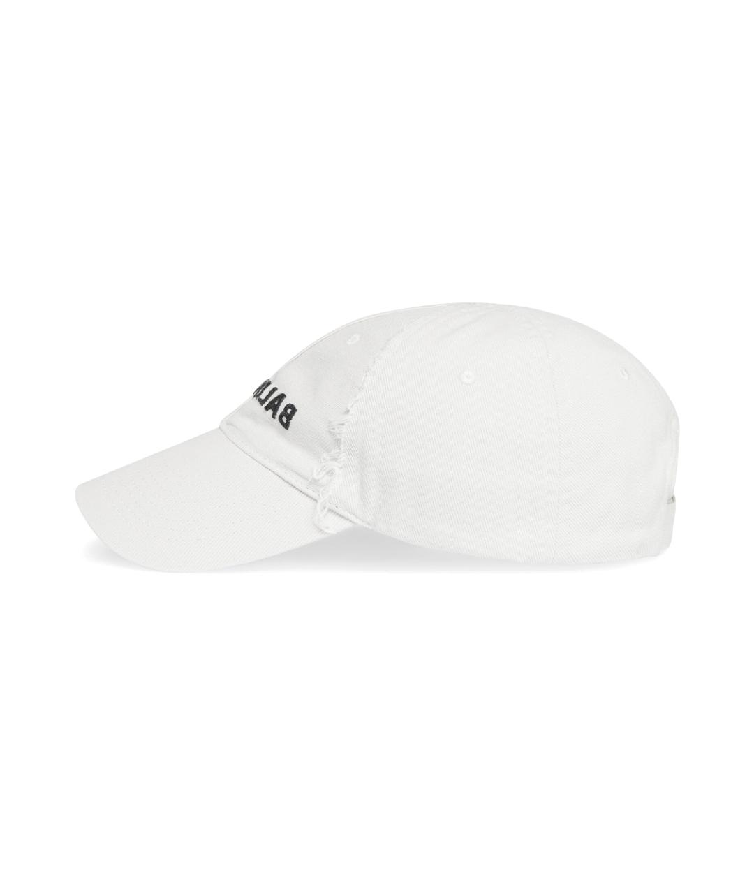 BALENCIAGA Белая хлопковая кепка, фото 4
