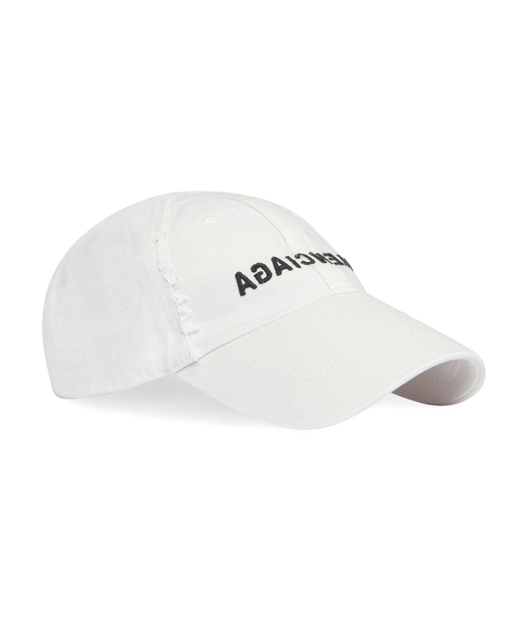 BALENCIAGA Белая хлопковая кепка, фото 2