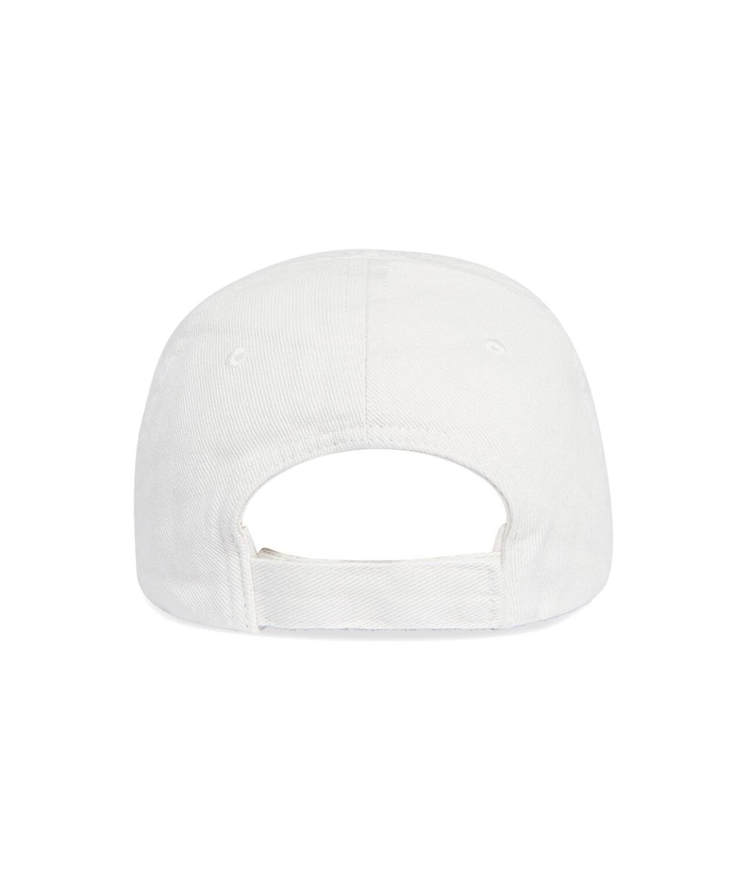 BALENCIAGA Белая хлопковая кепка, фото 3
