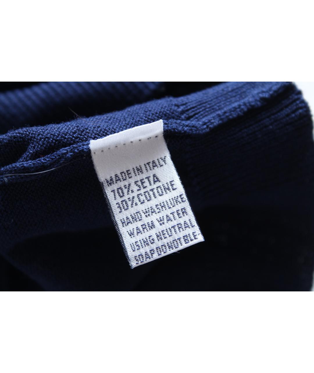 BALLANTYNE Синий шелковый джемпер / свитер, фото 8