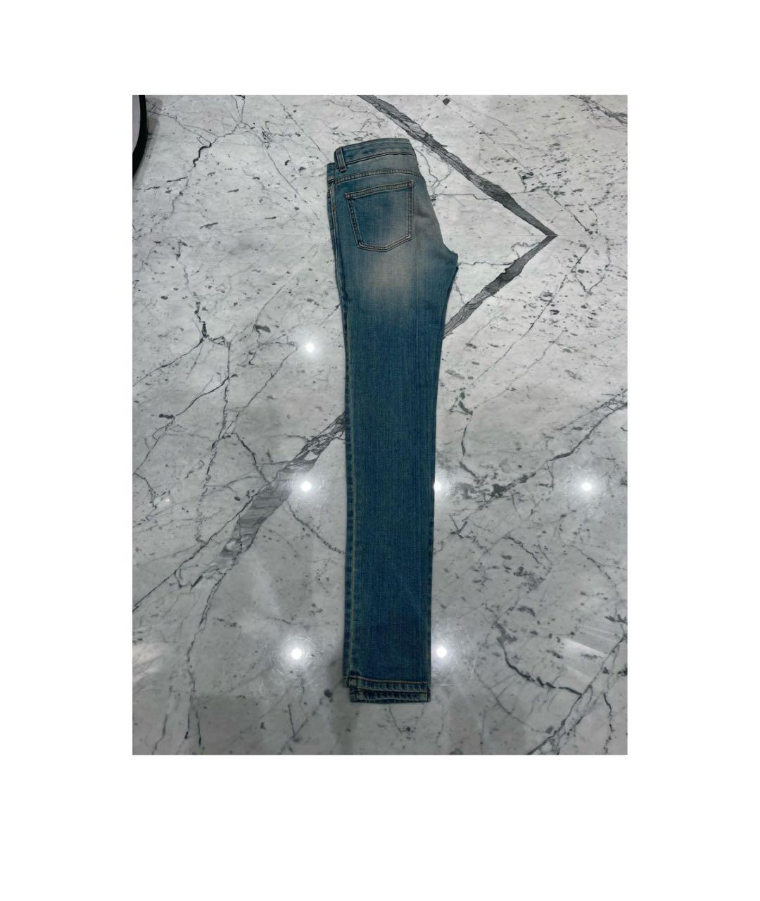 STELLA MCCARTNEY Голубые хлопковые джинсы слим, фото 2