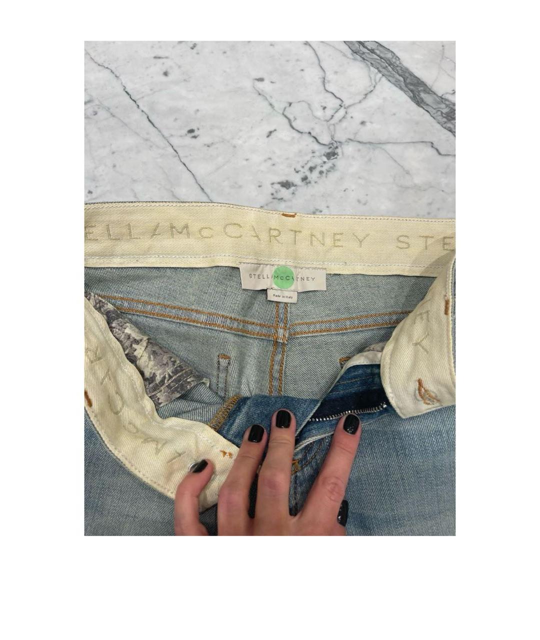 STELLA MCCARTNEY Голубые хлопковые джинсы слим, фото 3