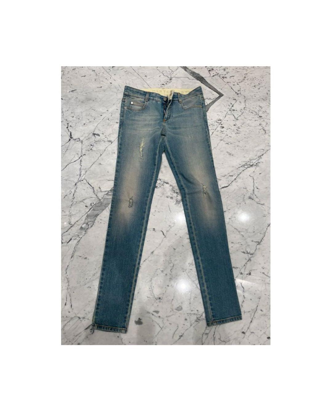 STELLA MCCARTNEY Голубые хлопковые джинсы слим, фото 7