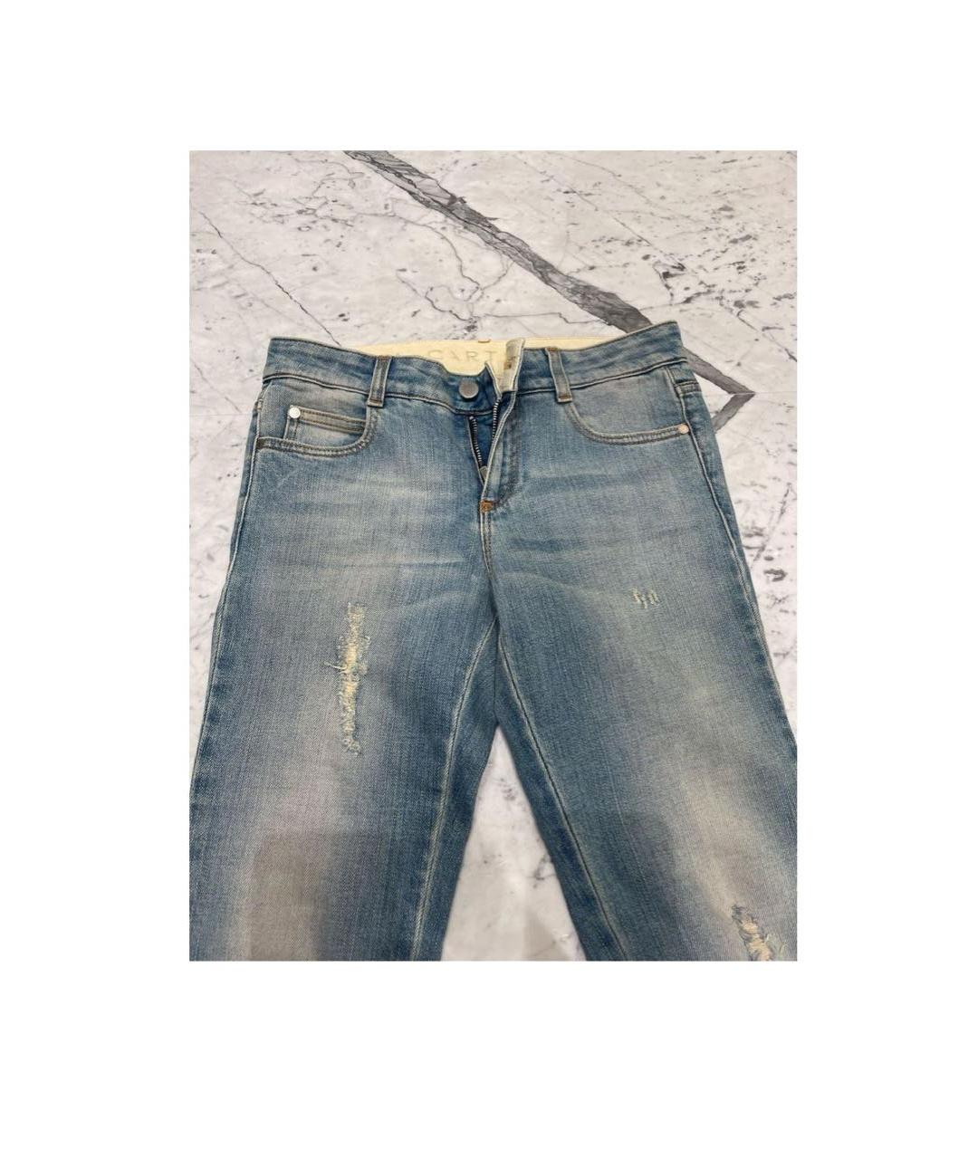 STELLA MCCARTNEY Голубые хлопковые джинсы слим, фото 5