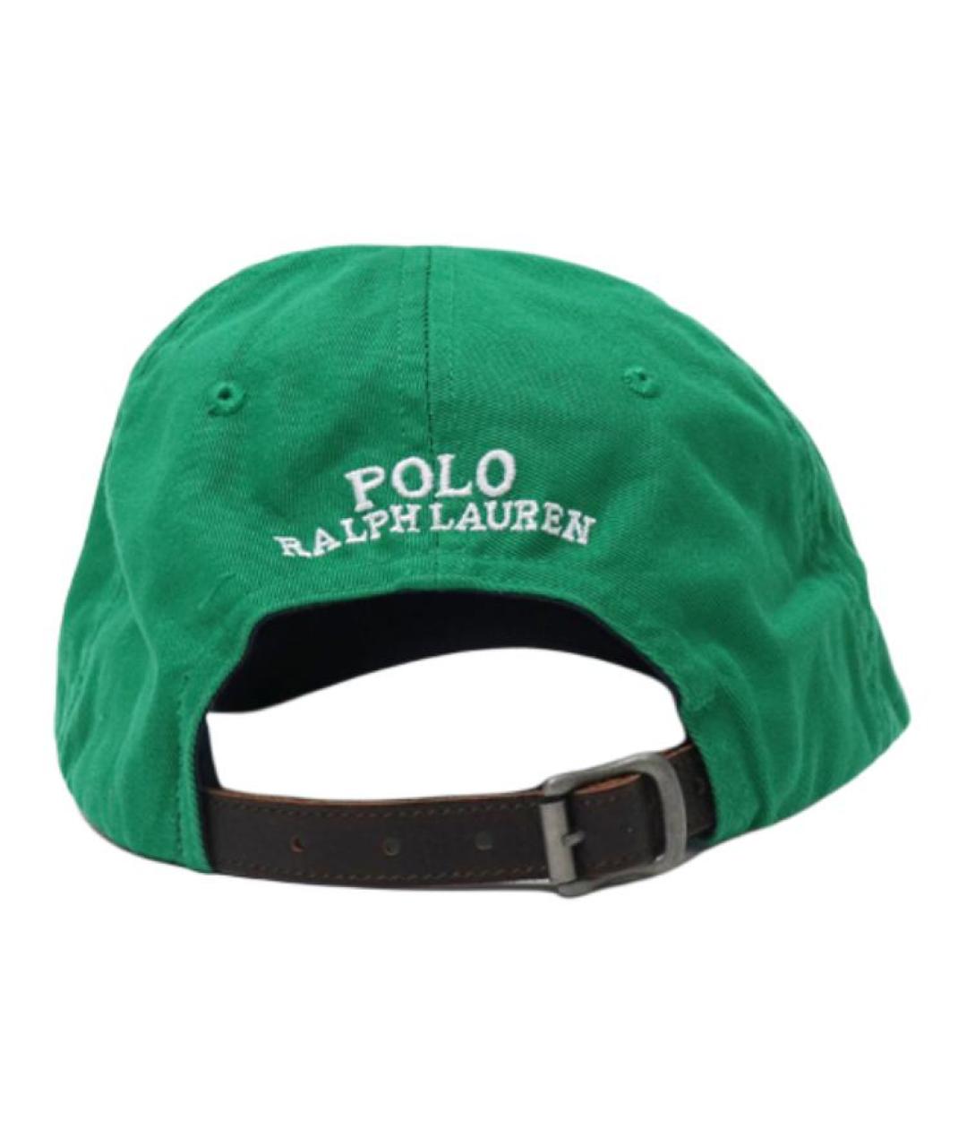 POLO RALPH LAUREN Зеленая хлопковая кепка, фото 4