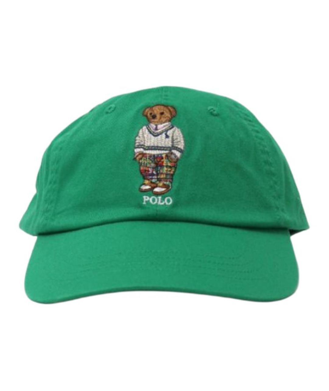 POLO RALPH LAUREN Зеленая хлопковая кепка, фото 2