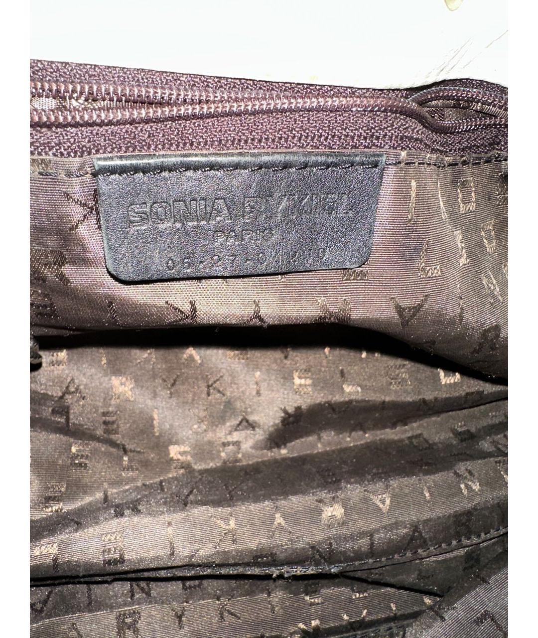 SONIA RYKIEL Бежевая кожаная сумка с короткими ручками, фото 5