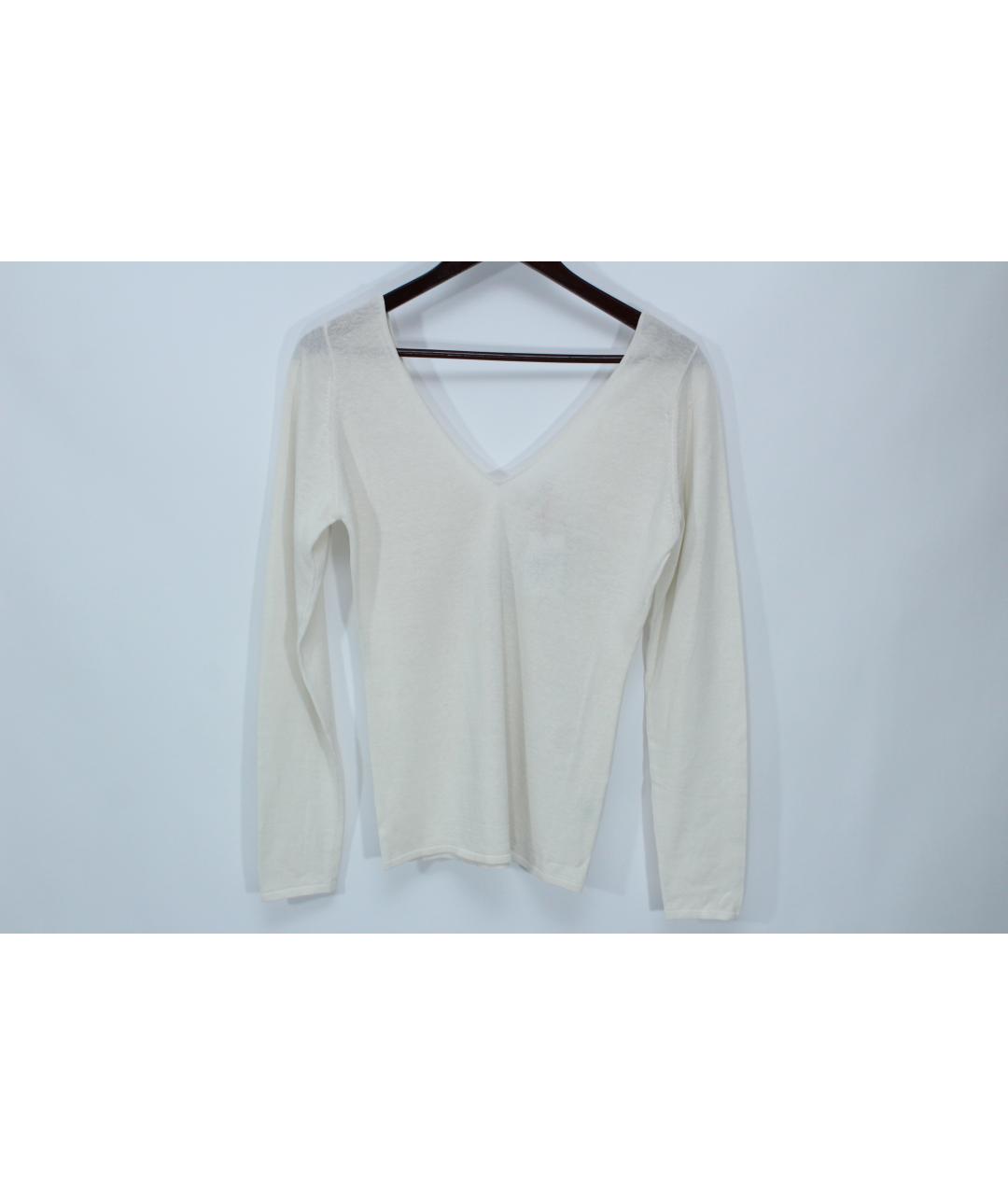 BALLANTYNE Бежевый шелковый джемпер / свитер, фото 10