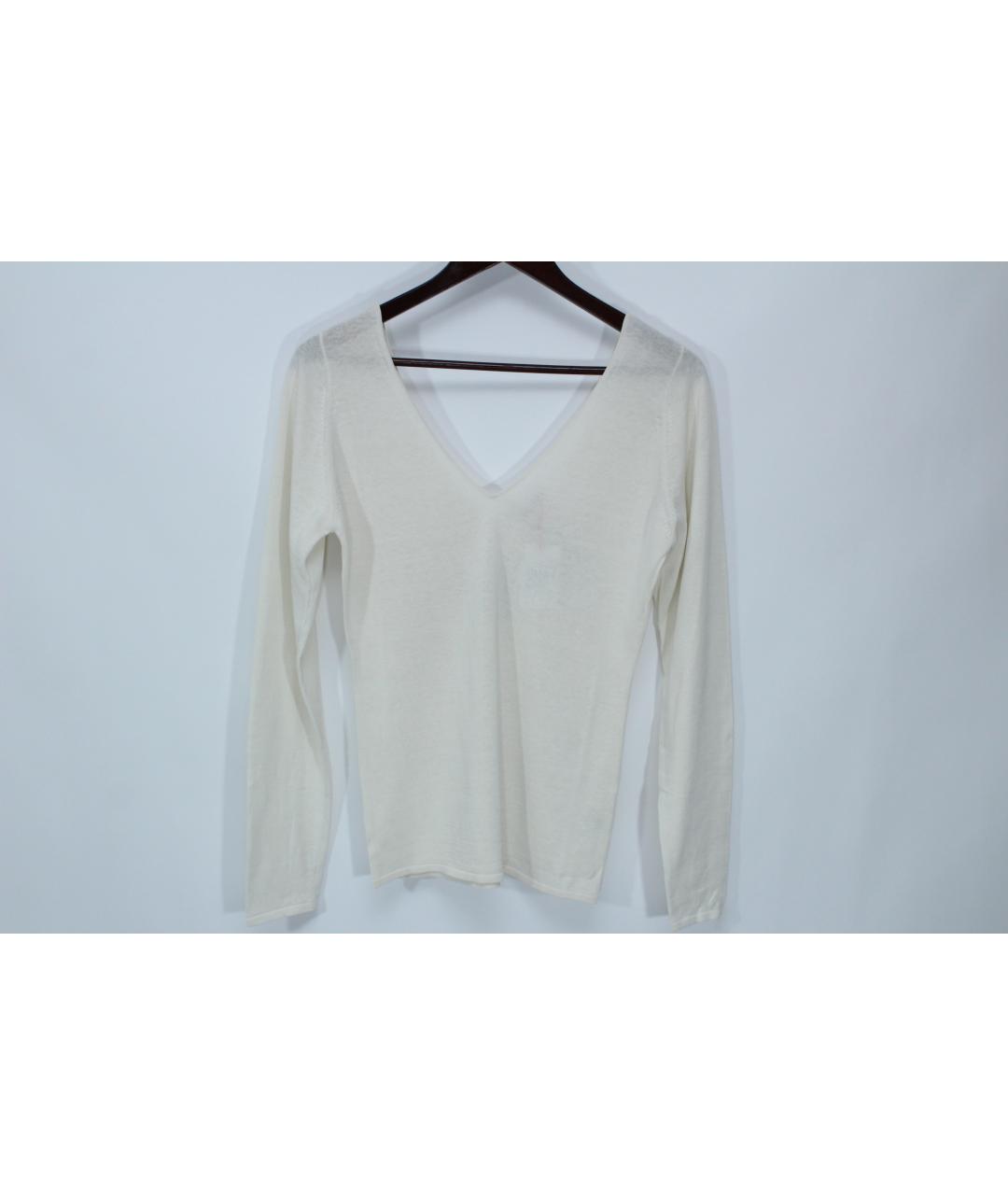 BALLANTYNE Бежевый шелковый джемпер / свитер, фото 3