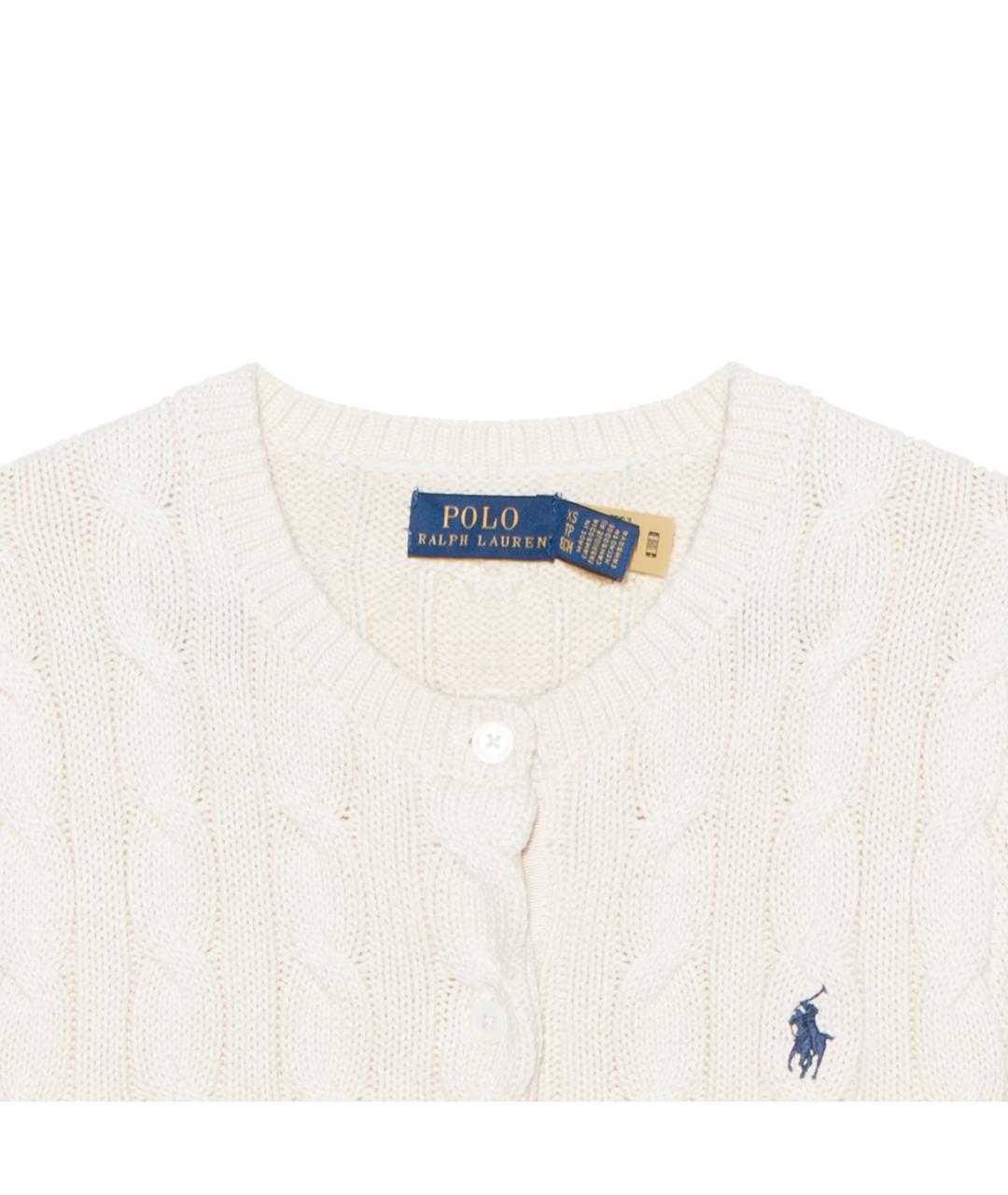 POLO RALPH LAUREN Белый кардиган, фото 3