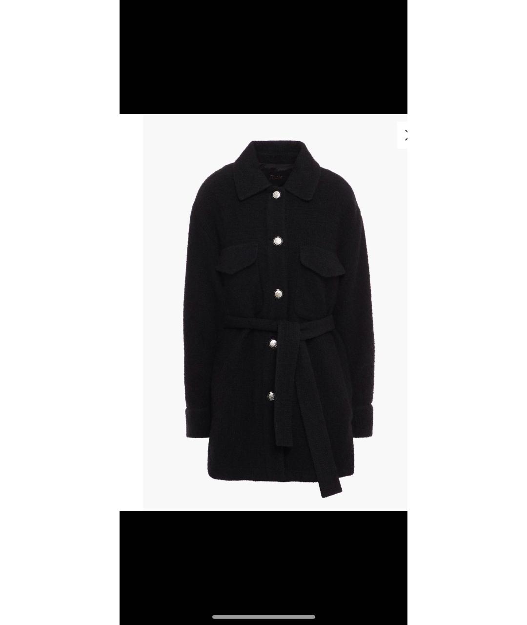 MAJE Черное твидовое пальто, фото 7