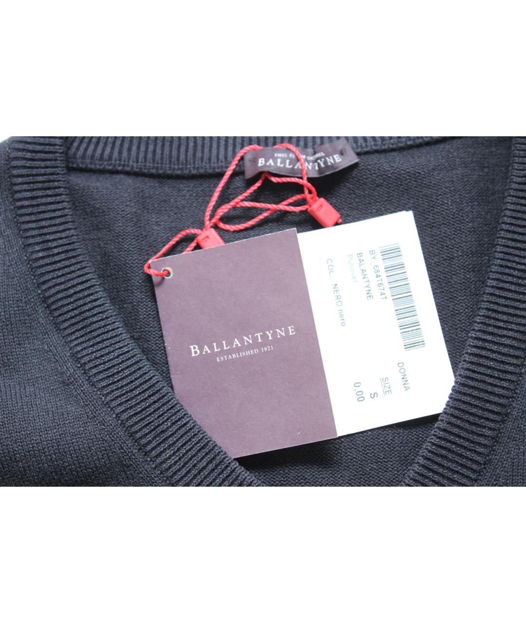 BALLANTYNE Черный хлопковый джемпер / свитер, фото 6