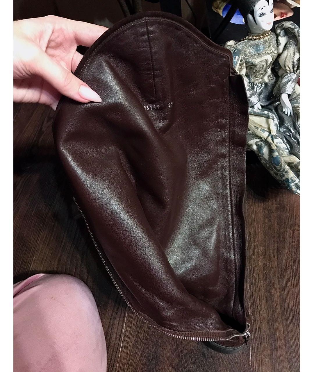GUCCI Коричневые замшевые сапоги, фото 8