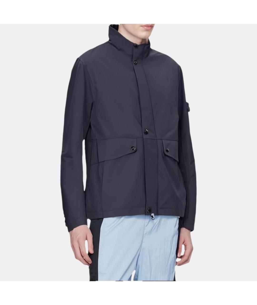 STONE ISLAND Темно-синяя куртка, фото 3