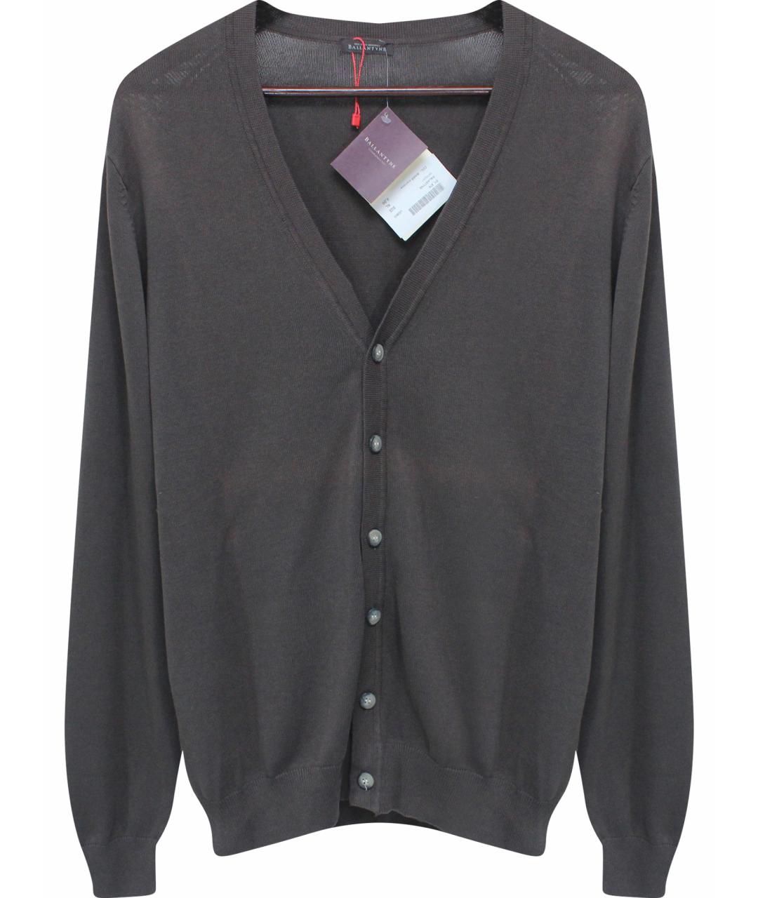 BALLANTYNE Коричневый хлопковый джемпер / свитер, фото 1