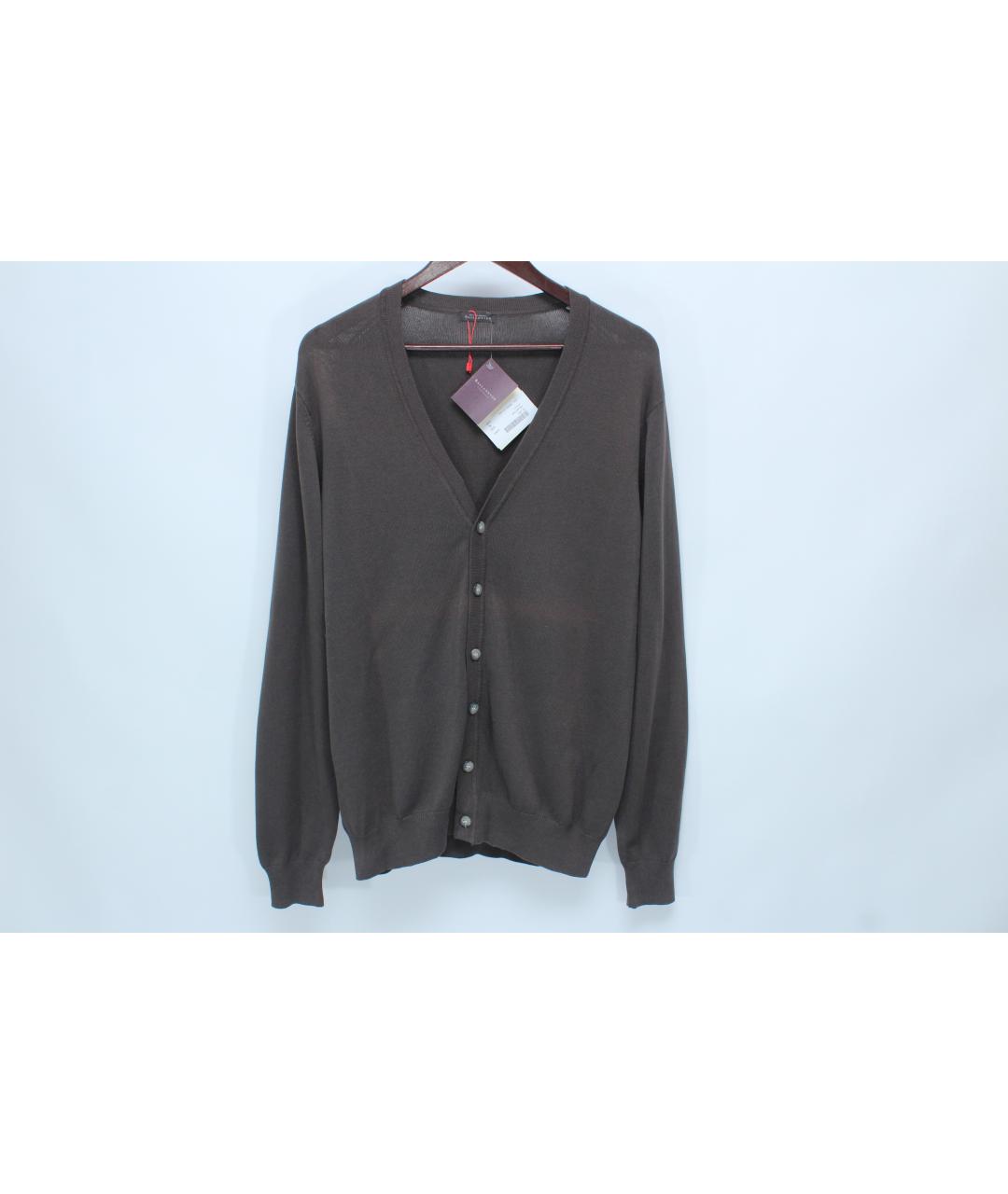 BALLANTYNE Коричневый хлопковый джемпер / свитер, фото 10