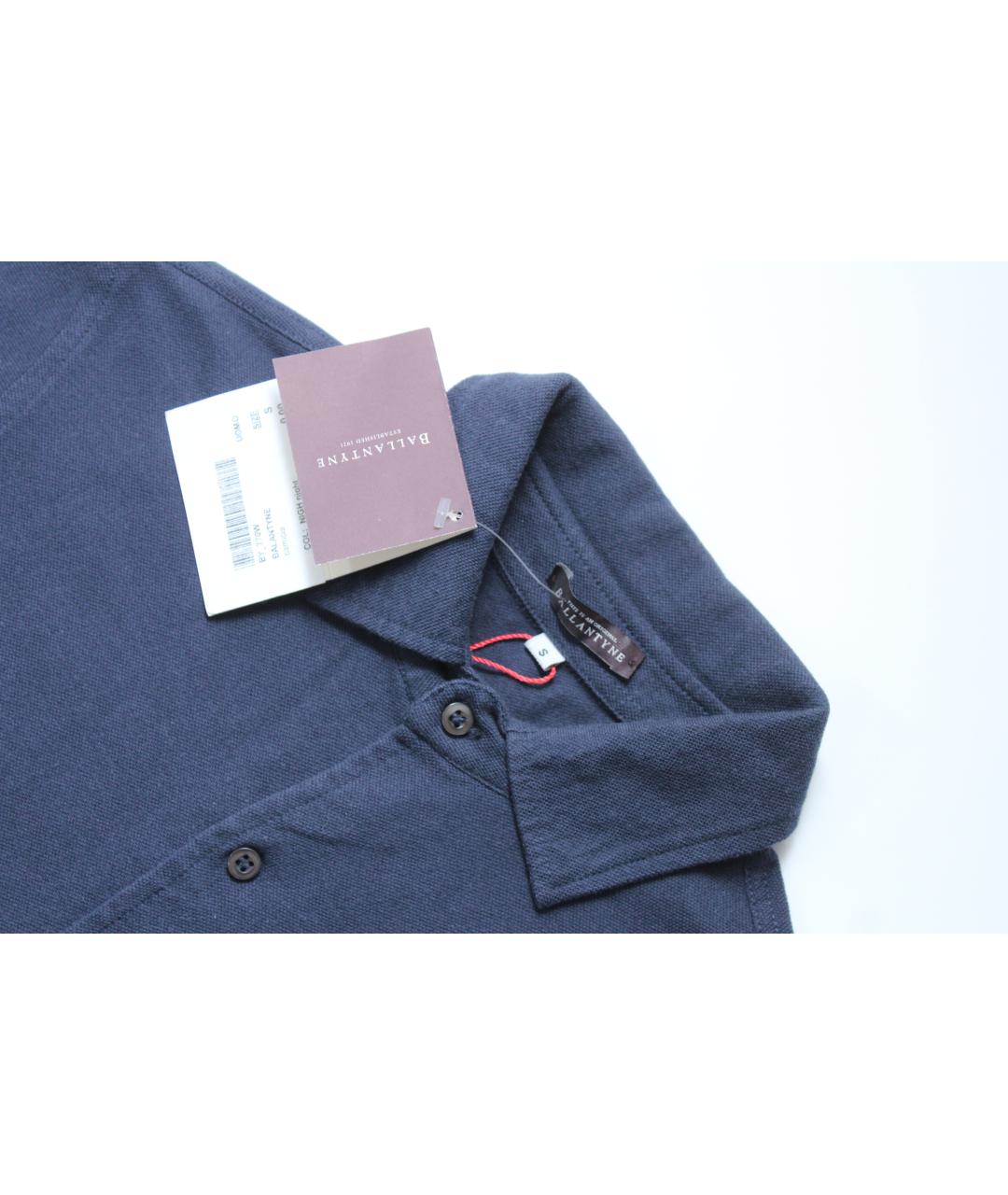 BALLANTYNE Темно-синяя хлопковая кэжуал рубашка, фото 5